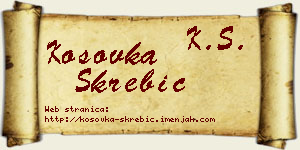 Kosovka Škrebić vizit kartica